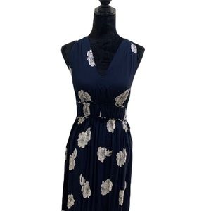 Japna Blue Floral Maxi Dress Size S